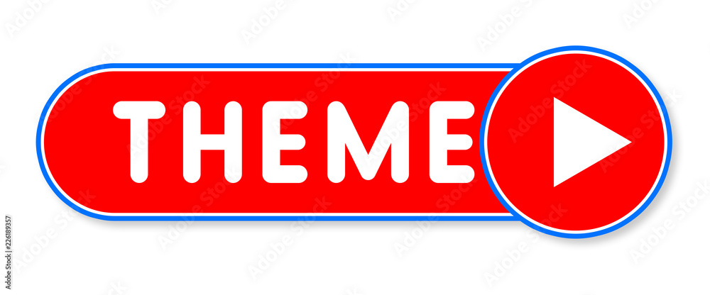 Theme - white text written on a red banner on white background Theme - white text written on a red banner on white background