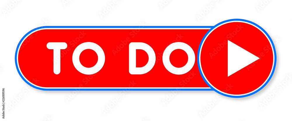 To Do - white text written on a red banner on white background To Do - white text written on a red banner on white background
