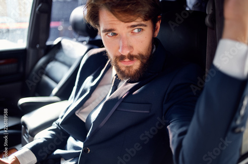 business man in car