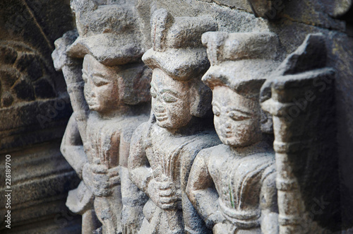 Carved idol of Yaksha dwarpala, Trishund Ganapati Temple, Pune, Maharashtra