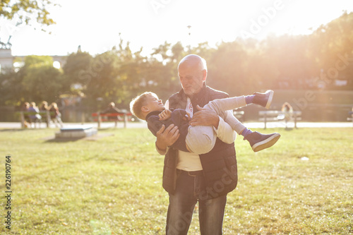 Tablou pe pânză A day with Grandpa