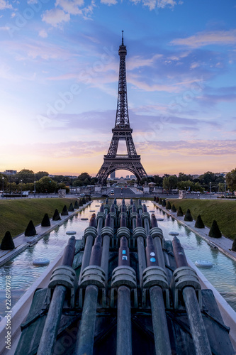 Morning colors in Eiffel Tower