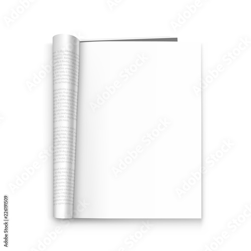 Open the paper journal art. Vector illustration