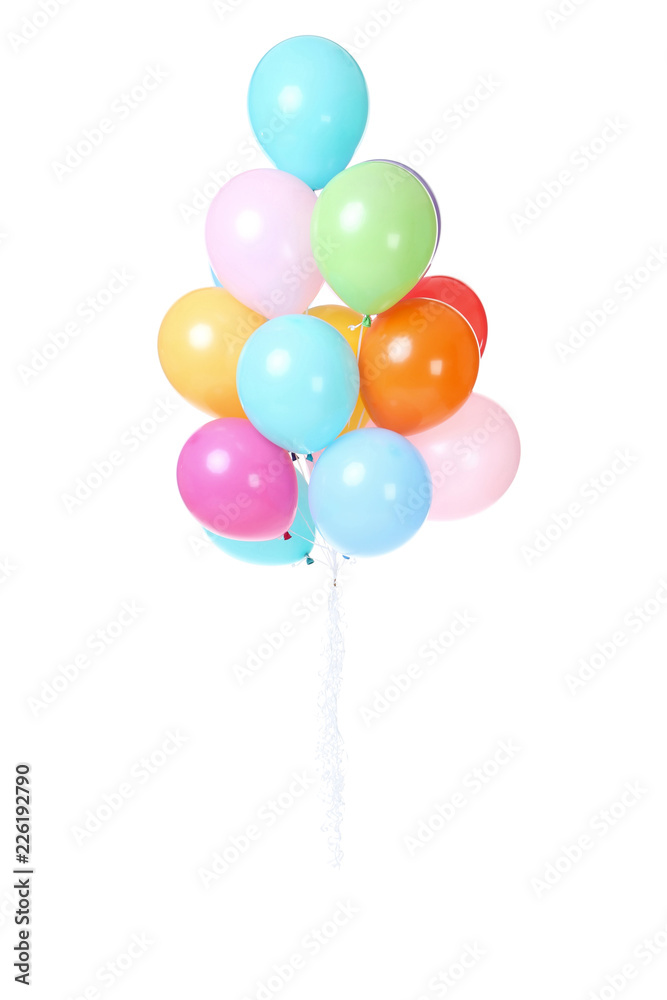 Colored balloons isolated on white background Colored balloons isolated on white background