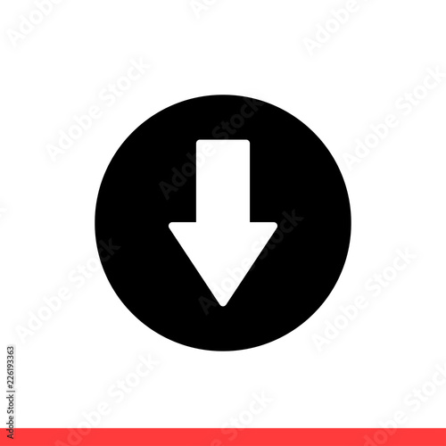 Free Download Down vector icon - GFXLoad