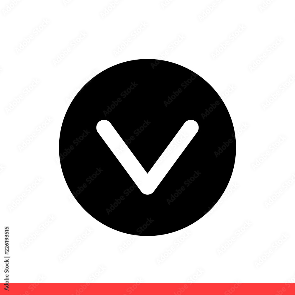 Down vector icon Down vector icon