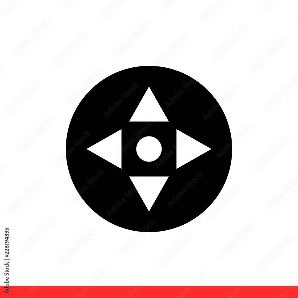 Camera control vector icon, remote symbol. Simple, flat design for web or mobile app Camera control vector icon, remote symbol. Simple, flat design for web or mobile app