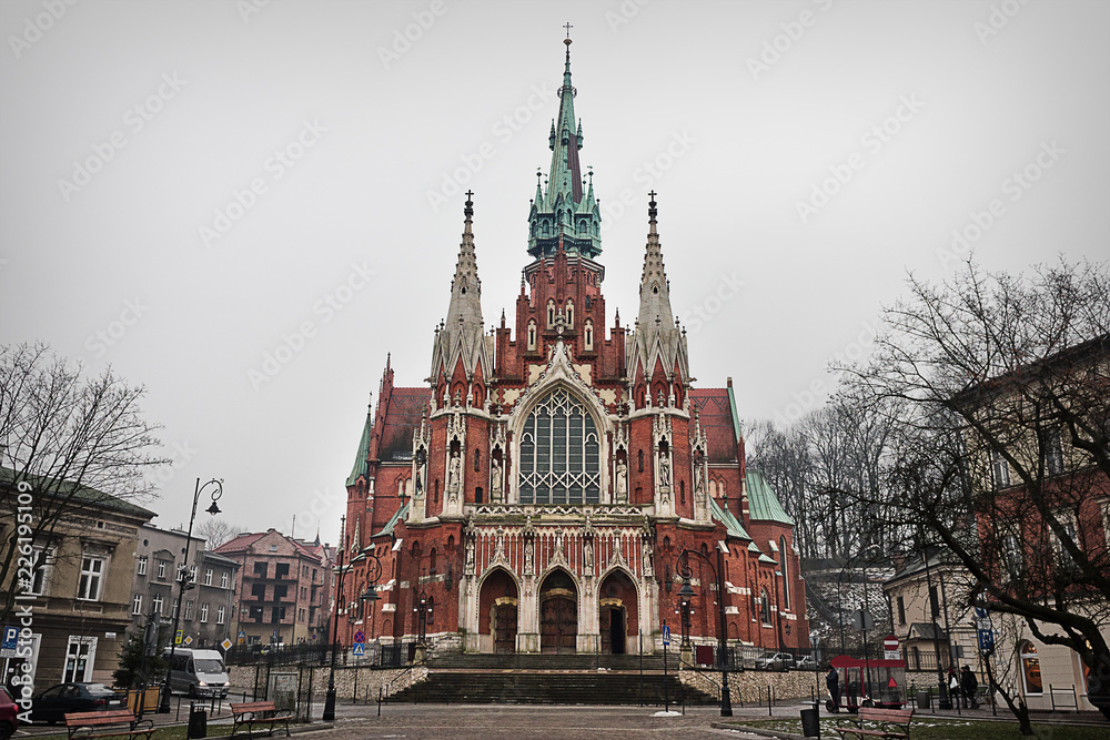 Fototapeta premium Church of St. Joseph in Krakow. Sights of Poland