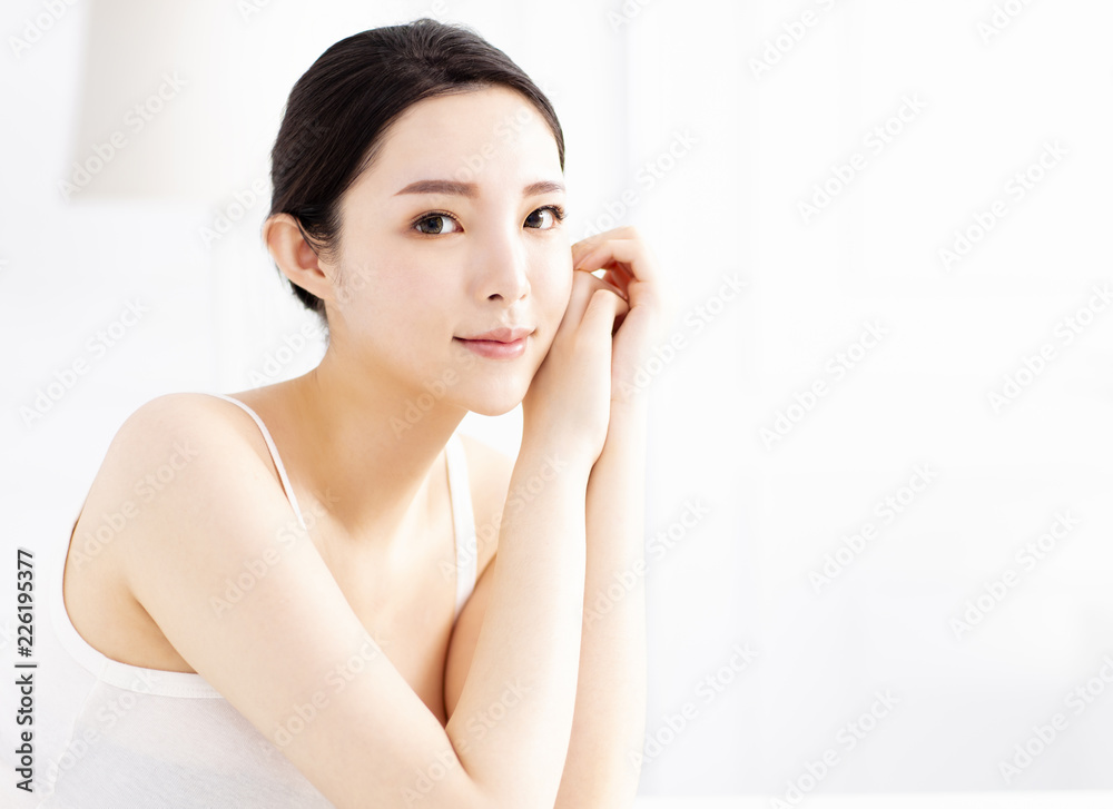 Beautiful young woman with clean perfect skin Beautiful young woman with clean perfect skin