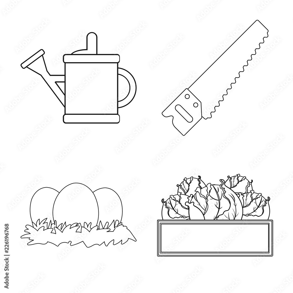 Vector illustration of farm and agriculture symbol. Collection of farm and plant vector icon for stock. Vector illustration of farm and agriculture symbol. Collection of farm and plant vector icon for stock.