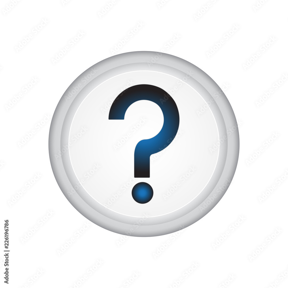 Question mark on white background Question mark on white background