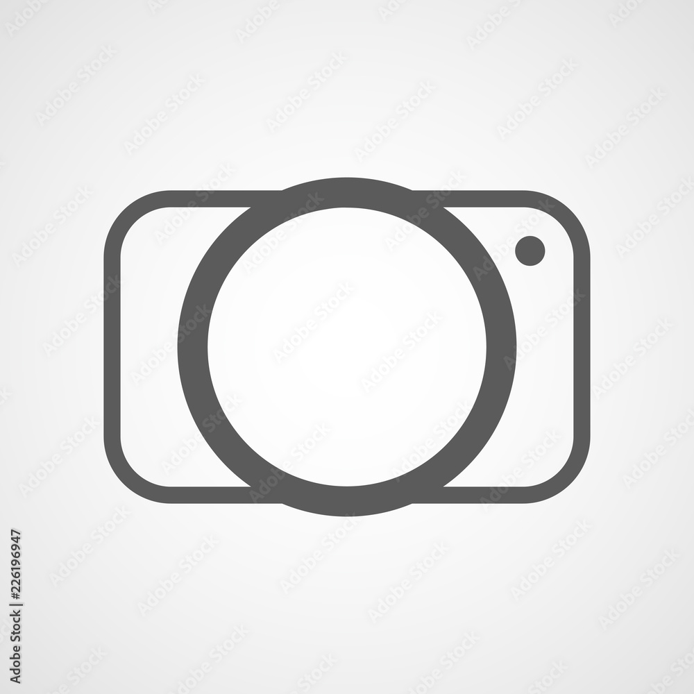 Photo camera icon. Vector illustration. Photo camera icon. Vector illustration.