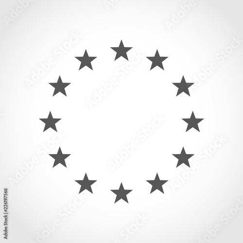 The wreath of stars of EU. Vector illustration.