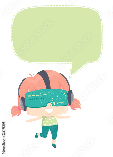 Kid Girl Speech Bubble Illu...