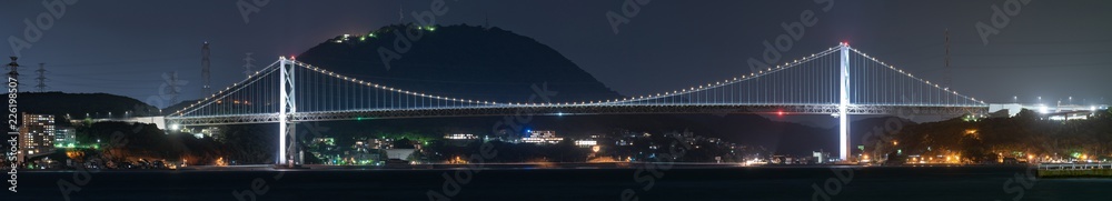 パノラマ関門橋夜景