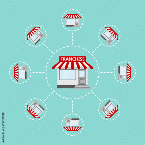 Franchise business concept. Vector illustration.