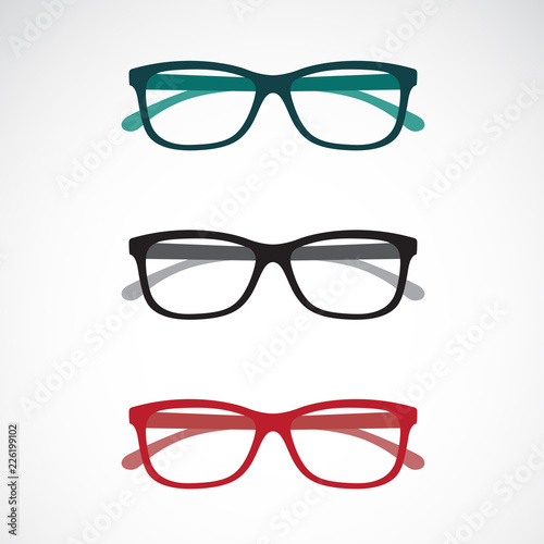 Set of eye glasses icons isolated on white background. Easy editable layered vector illustration.