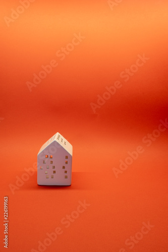 House candlestick on background with copy space 