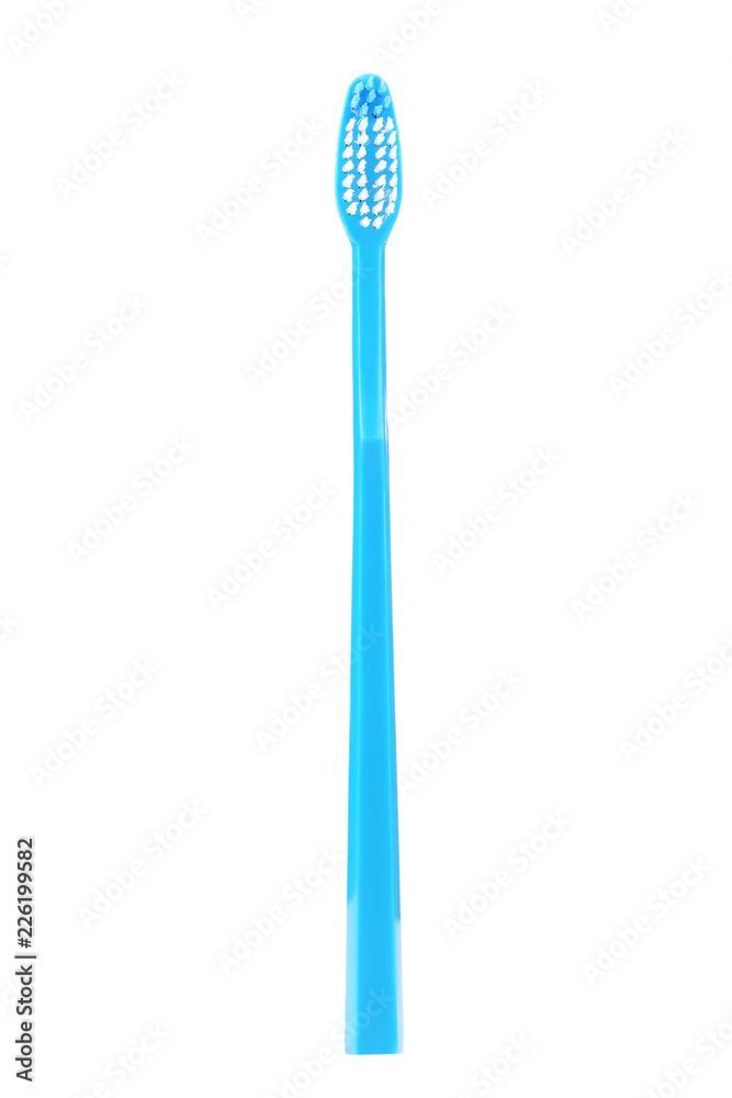 Blue toothbrush isolated on white background