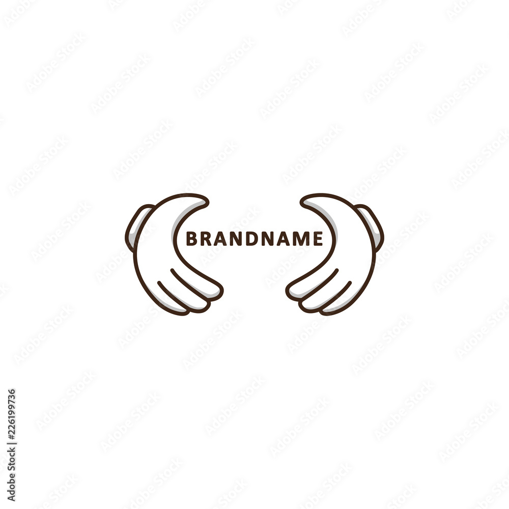 Glove hand logo icon illustration Glove hand logo icon illustration