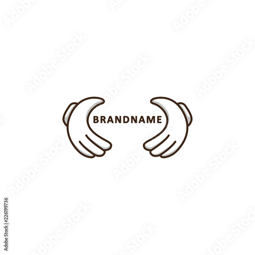 Glove hand logo icon illustration