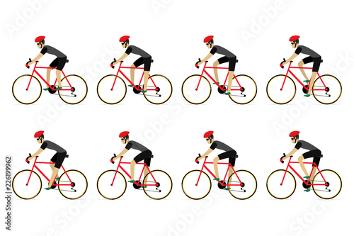 Athlete cyclist background. Vector illustration of cycling race concept