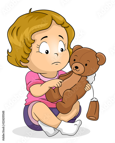 Kid Toddler Girl Sad Broken...