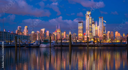 Manhattan at night, View from Hoboken,New York City,USA