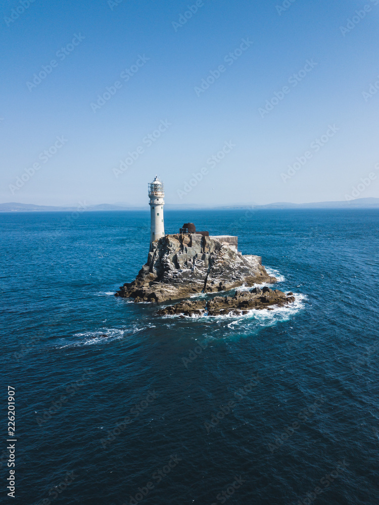 Fastnet lighthouse at summer