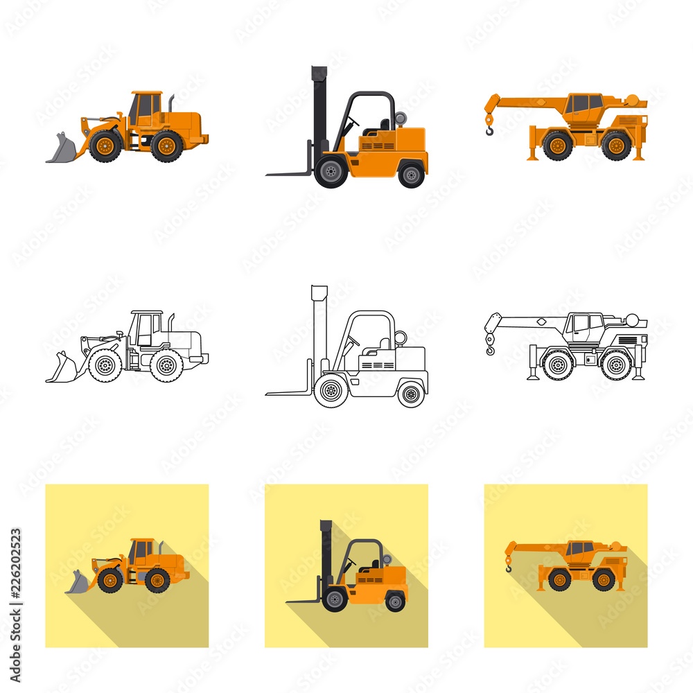 Vector illustration of build and construction logo. Set of build and machinery vector icon for stock. Vector illustration of build and construction logo. Set of build and machinery vector icon for stock.