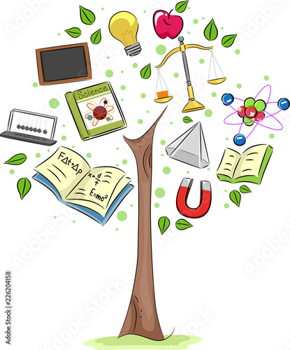 Physics Tree Elements Illustration