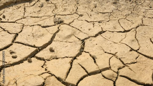 Dried cracked soil in dessert