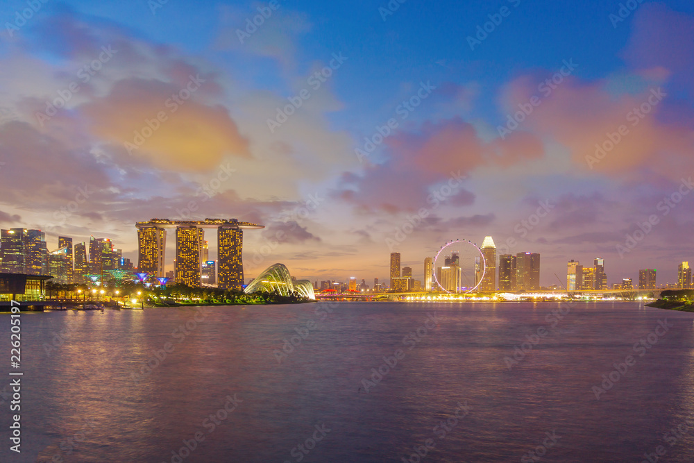 Obraz premium Singapore city at night