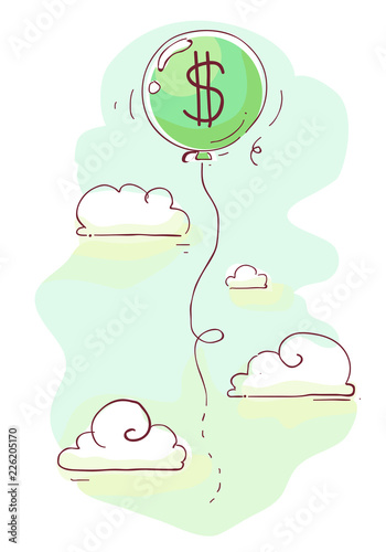 Balloon Dollars Illustration