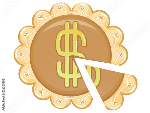 Dollar Pie Illustration