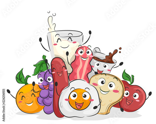 Mascot Breakfast Illustration