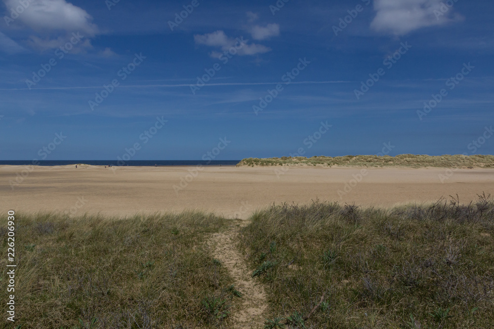 Sand dunes and the beach at Wells-next-the-Sea