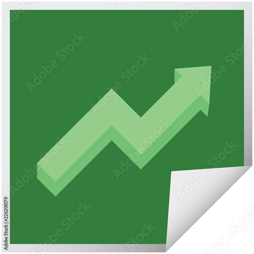 performance arrow graphic square sticker
