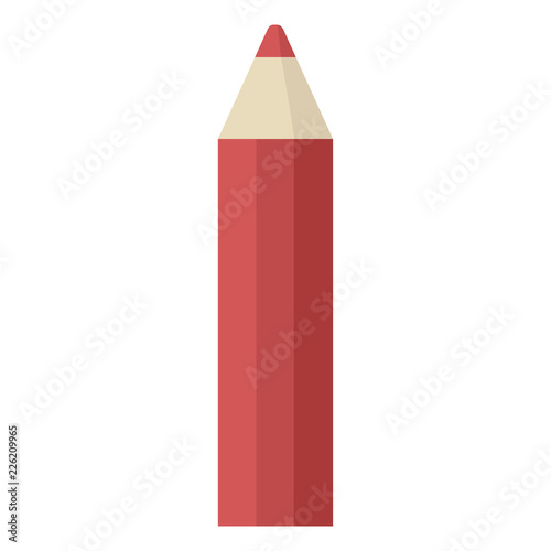 red coloring pencil graphic icon