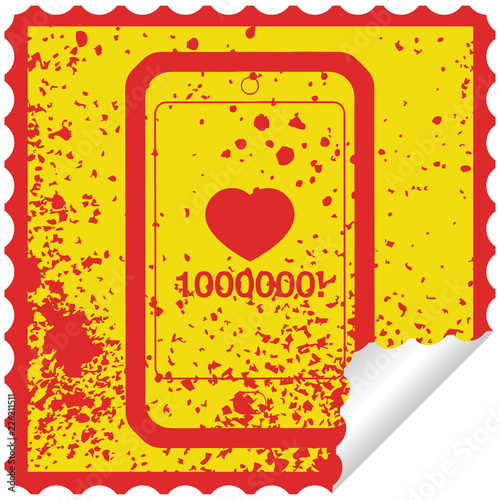 mobile phone showing 1000000 likes graphic distressed sticker