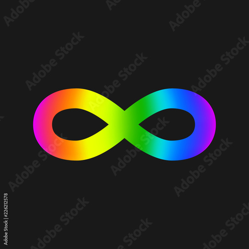 Color infinity sign