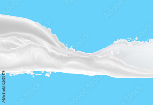 milk  on blue  background © CK