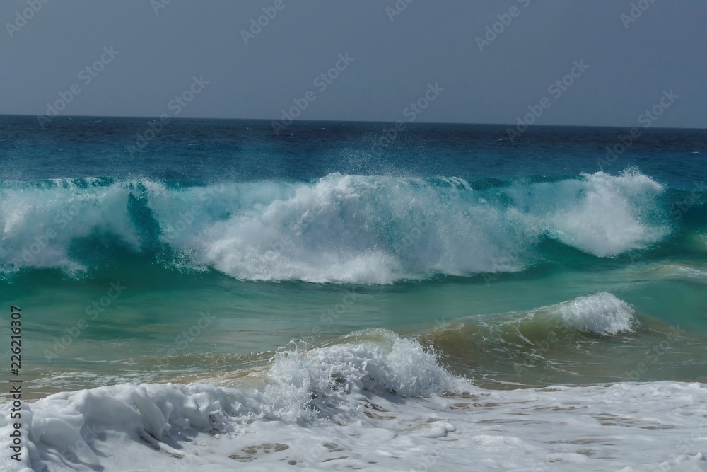 Waves lapping to the shore