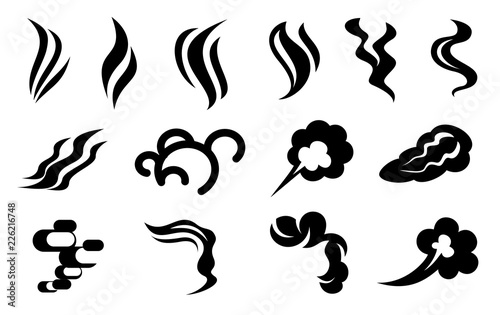 Smoke steam cooking vector icon, simple style