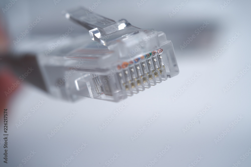 Ethernet cable Cat 5 RJ45 on white isolated background Ethernet cable Cat 5 RJ45 on white isolated background