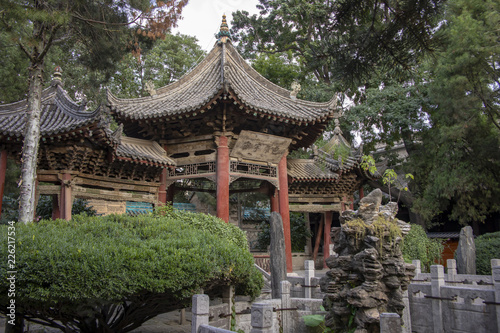 Pagoda in gardens a of Great Mosque, Xian, China