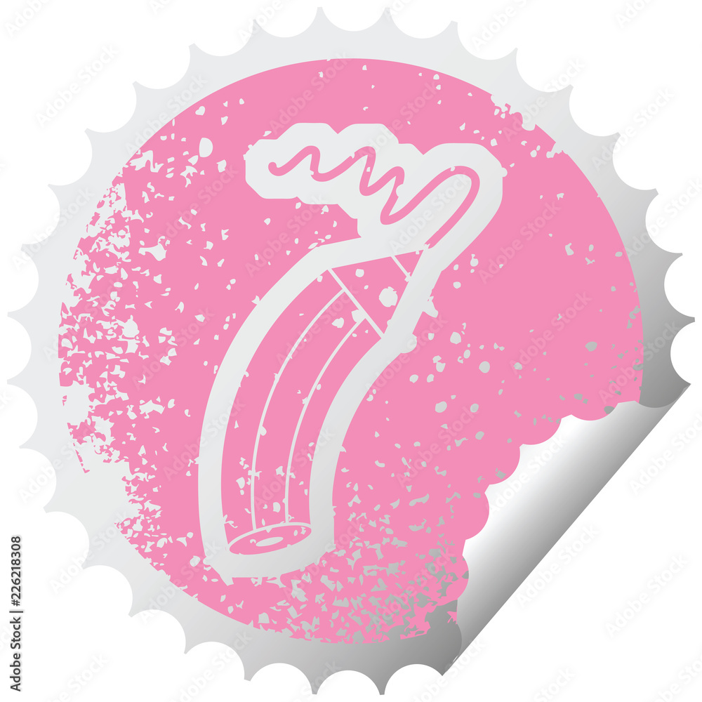Pencil drawing a line distressed sticker Pencil drawing a line distressed sticker