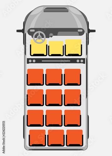 Seat Map of Passenger Big Van Car