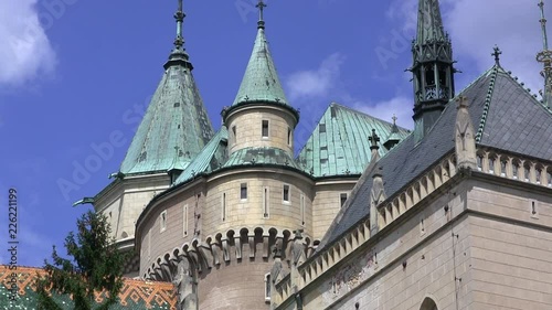 Close up of Castle Bojnice (Bojnicky zamok) in Slovakia, Europe photo