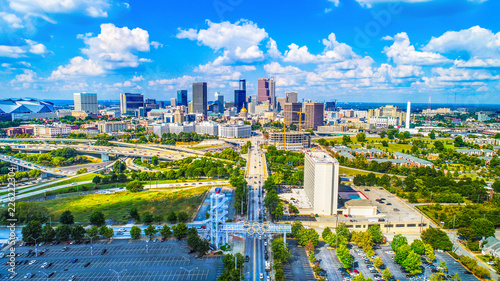 Cuadro en lienzo Atlanta, Georgia, USA Skyline Aerial
